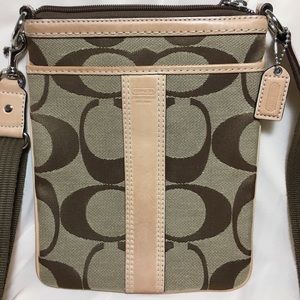 Coach canvas and leather crossbody